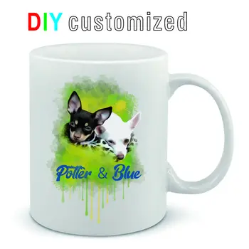 DIY Personalizate 350ML 12oz căni Personalizate, Cani de Cafea cu Lapte Cupa Creativ Cadou Drăguț Cadou de Imprimare Imagine Foto LOGO-ul de Text
