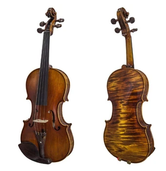 Perfect singur bord de înaltă calitate, realizate Manual de vioara 4/4 din lemn Masiv model tigru maro inchis vioară cânta la un instrument gratuit shippin
