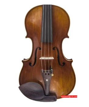 Perfect singur bord de înaltă calitate, realizate Manual de vioara 4/4 din lemn Masiv model tigru maro inchis vioară cânta la un instrument gratuit shippin 2