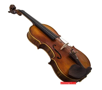 Perfect singur bord de înaltă calitate, realizate Manual de vioara 4/4 din lemn Masiv model tigru maro inchis vioară cânta la un instrument gratuit shippin 3