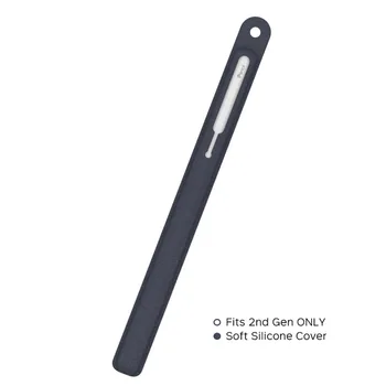Potrivit pentru Apple Pencil 1/2 Generație Silicon Manșon de Protecție Rezistent la Impact Ultra-Gros Textura Pielii de Stocare Pen Caz