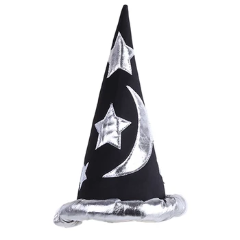 Q39C Pălărie Vrăjitoare Mascarada Stea Pălărie, Pălării de Partid Adulți Copii Pălărie de Vrăjitor Magican Palarie Halloween Vrajitoare Costum Pentru Acasă de Crăciun Cadouri