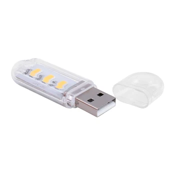 1/2/4pc USB LED Lumina de noapte Portabil cu senzor tactil Masă Lampă de Birou Carte de Lectură Lanterna Lumina de Noapte pentru Putere Banca Laptop lampa