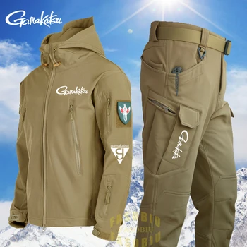 Noua Jacheta de Pescuit Pantaloni pentru Bărbați Impermeabil, Windproof de Vânătoare Tactice Îmbrăcăminte Softshell Outdoor, Pescuit Costum Termic 0