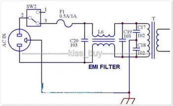 EMI 4A Putere Filtru de Bord Modul de Filtrare Pentru Pre-Amp DAC Amplificatorul de Zgomot Impurități Putere Purificator ac 110v ac 200v 5