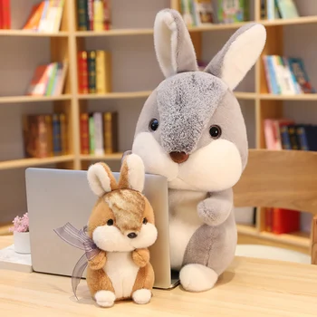 KUY Fierbinte Drăguț Simulare Iepure Bunny Jucării de Pluș Minunat Realiste Iepurele Animale de Pluș, Păpuși pentru Copii Pentru Copii Perna Moale Cadou Frumos