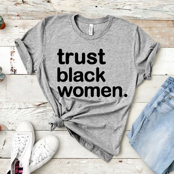 2020 Încredere Negru Femei, Tricou Negru Fata Magic T-Shirt BLM Melanina Tricouri Afro Regina Negru Putere Teuri Plus Dimensiune Topuri Casual