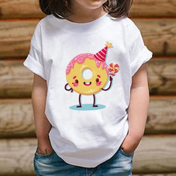 Nouă Copii T-shirt pentru Fată și Băiat, Copil, Copii Alb Solid Tee Shirt Îmbrăcăminte pentru Fata de Vara Copii Top Haine Gogoși Tricou