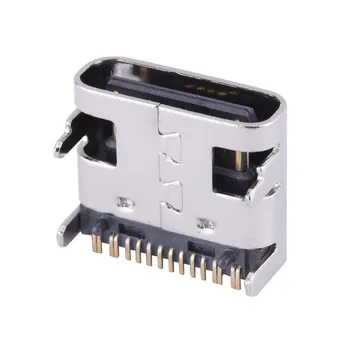 5A 20V USB 3.1 16 pini de Tip C DIP Margine Plat Micro USB Conectori de sex Feminin Port Jack Coada Priza Electrică Terminale 1