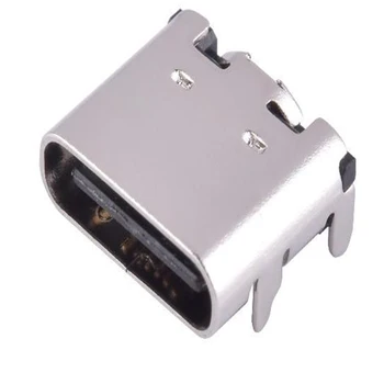 5A 20V USB 3.1 16 pini de Tip C DIP Margine Plat Micro USB Conectori de sex Feminin Port Jack Coada Priza Electrică Terminale 2