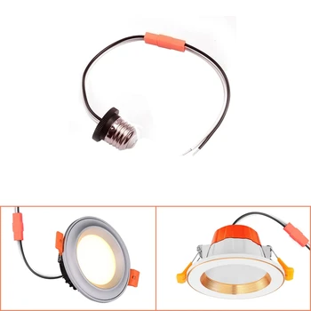 1pair E26 E27 600V 6A Rapid Conector de Sârmă pentru LED Downlight la Putere Balast Plug Cablu de sex Masculin la Famale cu E26 E27 Dulii