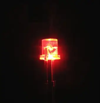 50PCS 5MM 2Pin Flat Top Red LED cu Unghi Larg cu Cap Plat Lumina Lămpii