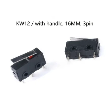 20BUC/Lot KW12 5A 125/250V Micro Comutator KW12-UN Mini-Micro-Întrerupător de 2PIN 3PIN Mâner Lung Snap Împinge Acțiune comutatoare micro 4
