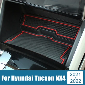 Ușa de la mașină Groove Mat Cana Anti-Alunecare Poarta Slot Mat Holder anti-Alunecare Tampoane de Accesorii se Potrivesc Pentru Hyundai Tucson NX4 2021 2022 2023