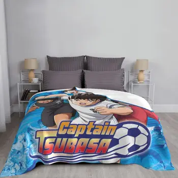 Fotbal japonia Manga Capitanul Tsubasa Pătură de Lână Moale de Primăvară Flanel Cald Arunca Pături pentru Călătorie Canapea Quilt Pat Cuvertura de pat