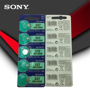 100pc Sony Original 337 SR416SW 1.55 V Oxid de Argint Ceas Baterie 337 SR416SW Butonul de Celule Monede FĂCUTE ÎN JAPONIA