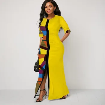 2020 Africane Rochii pentru Femei de imprimare Haine Africane, Plus Dimensiunii Vară Lungă Imprimate Africa doamnelor Rochie haine