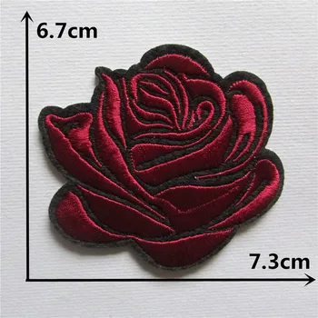 Noi sosesc rose red rose adeziv topit la cald aplicatiile de broderie patch-uri DIY accesorii de îmbrăcăminte 1buc vinde transport gratuit
