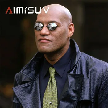 AIMISUV Rotund fără ramă de ochelari de Soare Barbati Matrix Morpheus Bărbați Clasic Clemă de Nas Ochelari Mini Fara rama de Design de Brand UV400 Ochelari 2