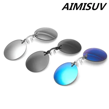 AIMISUV Rotund fără ramă de ochelari de Soare Barbati Matrix Morpheus Bărbați Clasic Clemă de Nas Ochelari Mini Fara rama de Design de Brand UV400 Ochelari 3