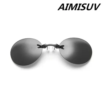 AIMISUV Rotund fără ramă de ochelari de Soare Barbati Matrix Morpheus Bărbați Clasic Clemă de Nas Ochelari Mini Fara rama de Design de Brand UV400 Ochelari 4