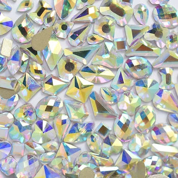100buc AB Flatback Inima Speciale în formă de Diamant Stras de Cristal Farmec de Lux de Unghii de Arta Pietre Sclipici Decoratiuni DIY Caz de Telefon