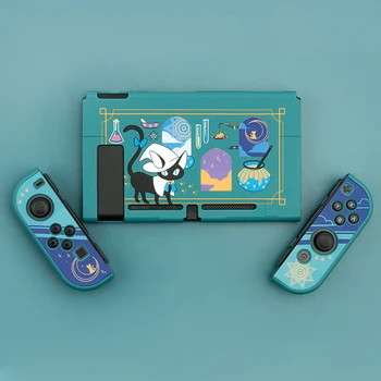 Alchimia Cat Comutator de Protecție Coajă PC Greu Capacul de Desene animate Drăguț Joycon Controller Înapoi Girp Shell Pentru Nintendo Accesorii Întrerupător de
