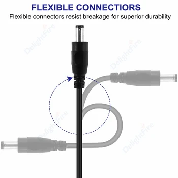 DC Cablu de Extensie 0.5/1/2/3/5/10m 5.5 mm 2.1 mm 5V 12V 3A 5A de sex Feminin de sex Masculin Jack Cablu de Alimentare Pentru Benzi cu LED-uri de Putere Adaptor de CCTV aparat de Fotografiat