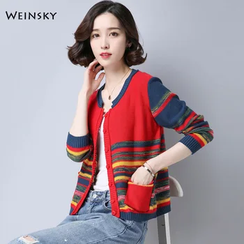 Femei Pulover Tricotate Si Jachete De Moda Coreeană Stil Vintage Sex Feminin Pulovere 2019 Toamna Și Iarna Haină Nouă