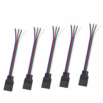 4pin 5pin RGB Benzi cu LED-uri RGBW Conector Gratuit de Sudare Pentru SMD 5050 Flexibil Lumini de Neon Banda 5pcs/lot 5
