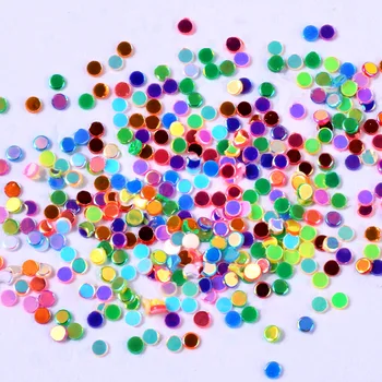 1 Cutie de 1mm Mixt Color 3D Decoratiuni de Arta Unghiilor Colorate Rundă de Napolitana Unghii Paiete În Roata DIY Manichiura Unghii Accesorii