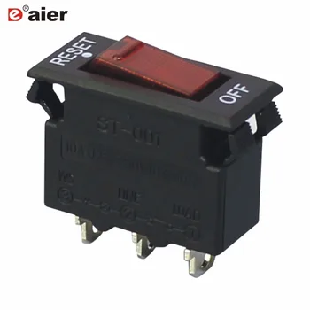 5Pcs 220V Buton Roșu 3 Pini Circuit Breaker Întrerupător de Curent de Suprasarcină Protector 5A 250VAC Switch-uri Cu Scurt Terminal