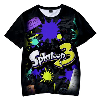 Populare pentru Copii T-shirt Splatoon 3 T shirt Short Sleeve Crewneck Băiat fete T-shirt 2022 Joc de Fotografiere 3D Teuri Topuri