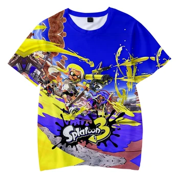 Populare pentru Copii T-shirt Splatoon 3 T shirt Short Sleeve Crewneck Băiat fete T-shirt 2022 Joc de Fotografiere 3D Teuri Topuri 2