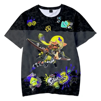 Populare pentru Copii T-shirt Splatoon 3 T shirt Short Sleeve Crewneck Băiat fete T-shirt 2022 Joc de Fotografiere 3D Teuri Topuri 3