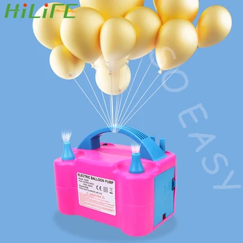 HILIFE Balon Pneumatic Pompa UE Plug Electric Suflantă de Aer Compresor de Mare Putere cu Două Duza Globos Masina pentru Nunta, Ziua de nastere