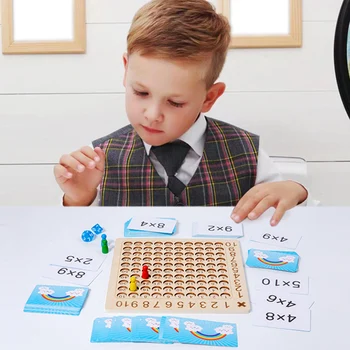 Multiplicarea Bord Din Lemn Montessori Joc De Învățare Pentru Copii Jucarii Educative De Matematica, De Numărare Sute De Bord Interactiv Joc De Gândire