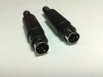 1000PCS Mini 6 Pin DIN Male Plug Cu Mâner de Plastic Lipit cabluri DIY conectori Nou 0