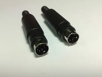 1000PCS Mini 6 Pin DIN Male Plug Cu Mâner de Plastic Lipit cabluri DIY conectori Nou 1