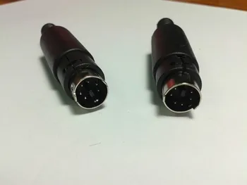 1000PCS Mini 6 Pin DIN Male Plug Cu Mâner de Plastic Lipit cabluri DIY conectori Nou 3