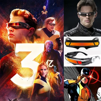 X-men Epocă Laser Polarizată Cyclops Ochelari de Lux de Designer Special Materiale cu Memorie de Călătorie Scut ochelari de Soare pentru Barbati Femei 3