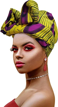 2021 Nou Africane Headtie de Imprimare de Moda Femei pe Cap Turban Văl Musulman Capota Moale Strecth Africa de Îmbrăcăminte Hijab Pentru Femei 3