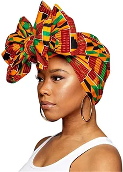 2021 Nou Africane Headtie de Imprimare de Moda Femei pe Cap Turban Văl Musulman Capota Moale Strecth Africa de Îmbrăcăminte Hijab Pentru Femei 5