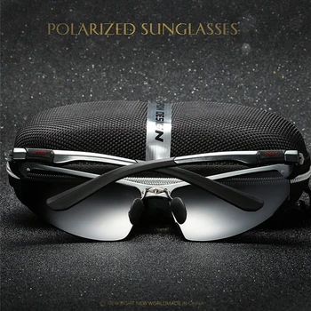 AORON Mens Polarizat ochelari de Soare Brand Vintage Aliaj de Ochelari de Soare Retro de Lux de sex Masculin Ochelari de protecție Anti-UV ochelari de Soare Barbati Oculos De Sol 1