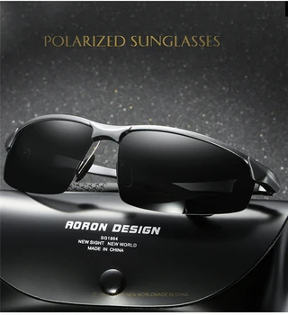 AORON Mens Polarizat ochelari de Soare Brand Vintage Aliaj de Ochelari de Soare Retro de Lux de sex Masculin Ochelari de protecție Anti-UV ochelari de Soare Barbati Oculos De Sol 2