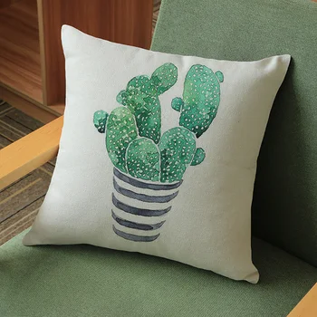 Față de pernă Decor Acasă față de Pernă Decorative Cactus Imprimare Arunca Capacul Perna Lenjerie din Bumbac Pernă De Canapea 45x45 30x50