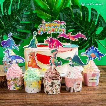 【Nou Design】Dinozaur Tema Tort Joben pentru Copii Petrecere de Decorare Tort pentru Baieti
