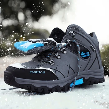 Brand Barbati Iarna Zapada Ghete Impermeabile din Piele Adidasi Super Cald pentru Bărbați Ghete Outdoor sex Masculin Bocanci Pantofi de Lucru Dimensiunea 39-47
