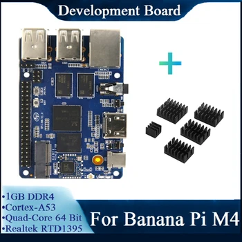 Pentru Banana Pi BPI-M4 Placa de Dezvoltare Cu Radiatoare RAM DDR4 Realtek RTD1395 ARM Cortex-A53 Quad-Core pe 64 de Biți 2