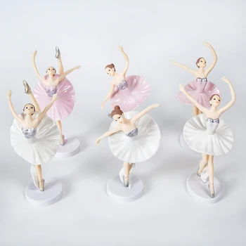 Noi 3 Buc Fata de Balet Toppers Tort cu Baza in Miniatura Figurine Jucarii Figurine Playset Decorare Tort SCI88 1